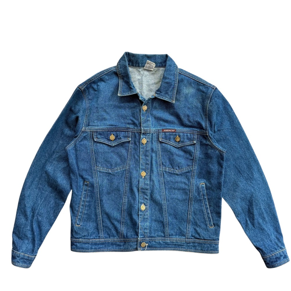 Vintage Jordache Womens Denim Jacket Medium‎ Wash Classic Button Front Size 2X